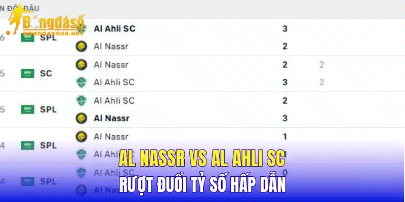 Al Nassr vs Al Ahli rượt đuổi tỷ số hấp dẫn