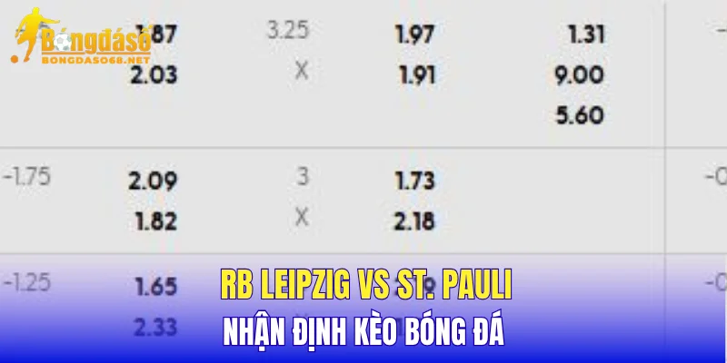 RB Leipzig vs St. Pauli nhận định kèo bóng đá