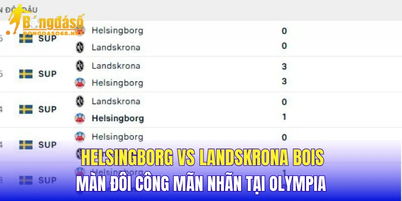 Helsingborg vs Landskrona BoIS màn đôi công mãn nhãn tại Olympia