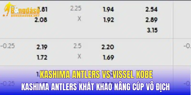 Kashima Antlers vs Vissel Kobe Kashima Antlers khát khao nâng cúp vô địch