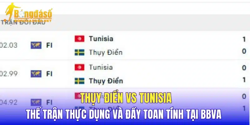 Thụy Điển vs Tunisia thế trận thực dụng và đầy toan tính tại BBVA