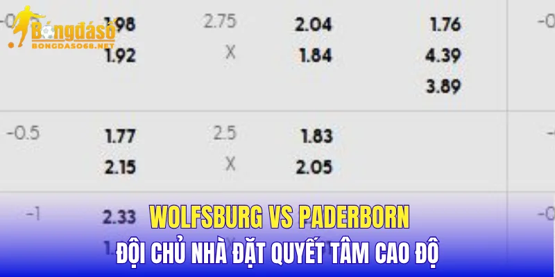 Wolfsburg vs Paderborn đội chủ nhà đặt quyết tâm cao độ