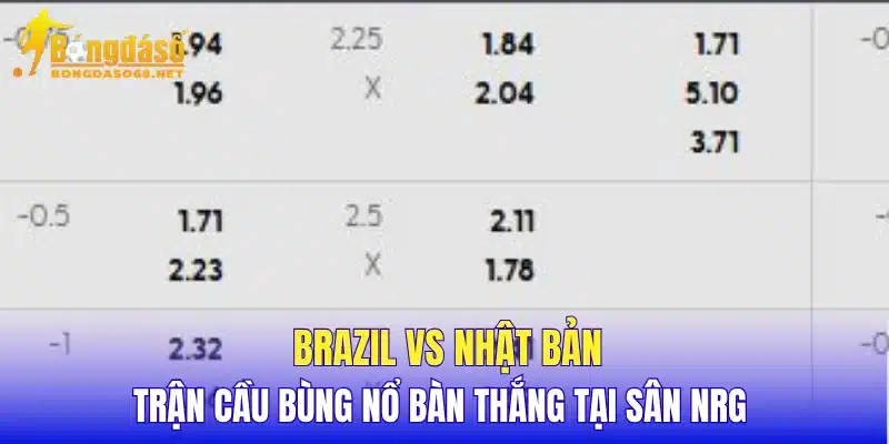 Brazil vs Nhật Bản trận cầu bùng nổ bàn thắng tại sân NRG