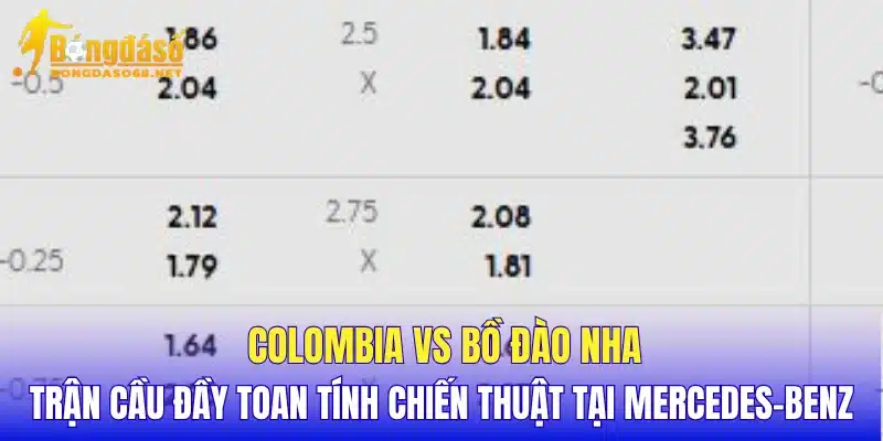 Colombia vs Bồ Đào Nha trận cầu đầy toan tính chiến thuật tại Mercedes-Benz