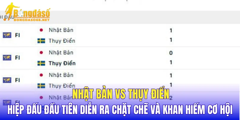 Nhật Bản vs Thụy Điển hiệp đấu đầu tiên diễn ra chặt chẽ và khan hiếm cơ hội
