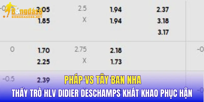 Pháp vs Tây Ban Nha thầy trò HLV Didier Deschamps khát khao phục hận