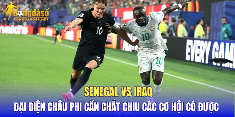 Senegal vs Iraq đại diện châu Phi cần chắt chiu các cơ hội có được