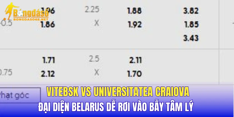 Vitebsk vs Universitatea Craiova đại diện Belarus dễ rơi vào bẫy tâm lý